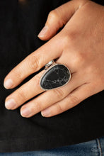 Load image into Gallery viewer, Marble Mecca - Black Stone Ring - Paparazzi Accessories
