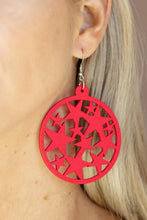 Load image into Gallery viewer, Cosmic Paradise - Red Earrings- Paparazzi Accessories

