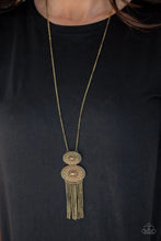 Load image into Gallery viewer, Sun Goddess- Brass Necklace- Paparazzi Accessories
