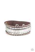 Load image into Gallery viewer, Rock Star Rocker- Brown Wrap Bracelet- Paparazzi Accessories
