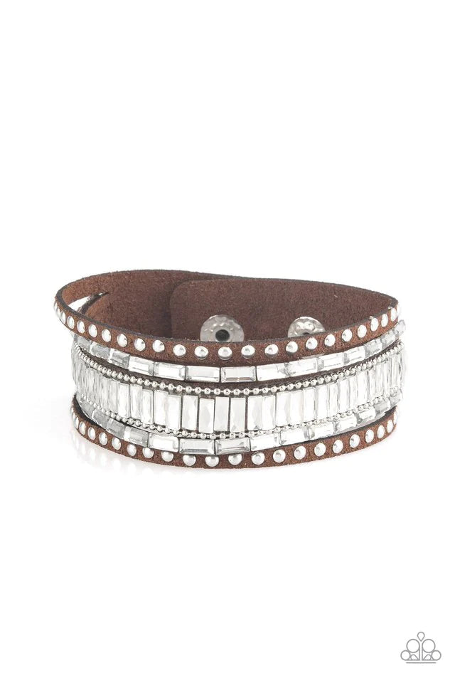 Rock Star Rocker- Brown Wrap Bracelet- Paparazzi Accessories