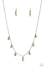 Load image into Gallery viewer, Cosmic Runway- Brass Necklace- Paparazzi Accessories
