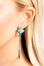 Load image into Gallery viewer, Canyon Circlet- Blue Earrings - Paparazzi Accessorie
