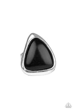 Load image into Gallery viewer, Stone Scene- Black Ring- Paparazzi Accessories
