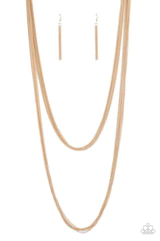 Save Your TIERS- Gold Necklace- Paparazzi Accessories