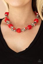 Load image into Gallery viewer, Vidi Vici VACATION- Red Necklace- Paparazzi Accessories
