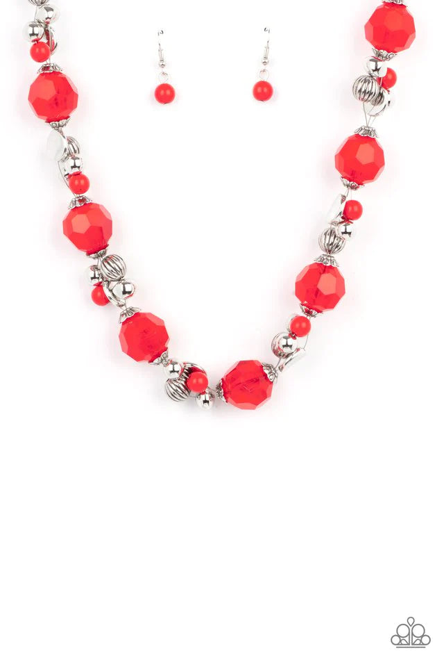 Vidi Vici VACATION- Red Necklace- Paparazzi Accessories