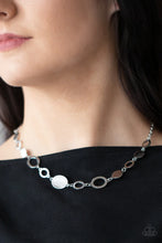 Load image into Gallery viewer, Working OVAL-time - Silver Necklace- Paparazzi Accessories
