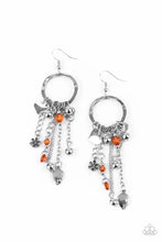 Load image into Gallery viewer, Charm School - Orange Earrings- Paparazzi Accessories
