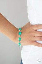 Load image into Gallery viewer, Smooth Move- Green Bracelet- Paparazzi Accessories
