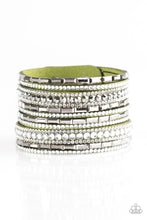 Load image into Gallery viewer, Wham Bam Glam- Green Bracelet Wrap- Paparazzi Accessories
