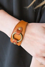 Load image into Gallery viewer, Western Wrangler- Brown Wrap Bracelet -Paparazzi Accessories
