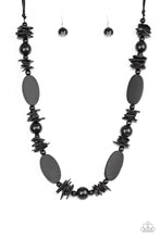 Load image into Gallery viewer, Carefree Cococay - Black Wood Necklace- Paparazzi Accessories
