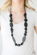 Load image into Gallery viewer, Carefree Cococay - Black Wood Necklace- Paparazzi Accessories
