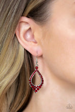 Load image into Gallery viewer, Finest First Lady - Red Earrings- Paparazzi Accessories
