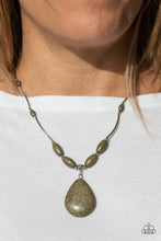 Load image into Gallery viewer, Explore The Elements -  Green Stone Necklace- Paparazzi Accessories
