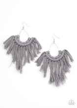 Load image into Gallery viewer, Wanna Piece Of MACRAME? - Silver Earrings- Paparazzi Accessories
