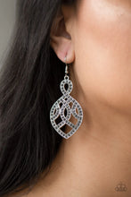 Load image into Gallery viewer, A Grand Statement - Silver Rhinestone Earrings - Paparazzi Accessories
