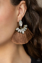 Load image into Gallery viewer, Formal Flair- Brown Fringe Earrings- Paparazzi Accessories
