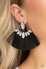 Load image into Gallery viewer, Formal Flair- Black Fringe Earrings- Paparazzi Accessories
