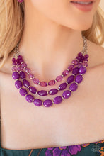 Load image into Gallery viewer, Tropical Hideaway- Purple Necklace- Paparazzi Accessories
