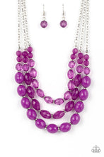 Load image into Gallery viewer, Tropical Hideaway- Purple Necklace- Paparazzi Accessories
