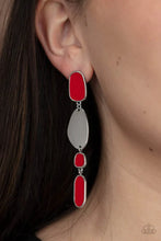 Load image into Gallery viewer, Deco By Design- Red Earrings- Paparazzi Accessories
