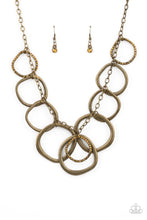 Load image into Gallery viewer, Dizzy With Desire- Brass Necklace- Paparazzi Accessories
