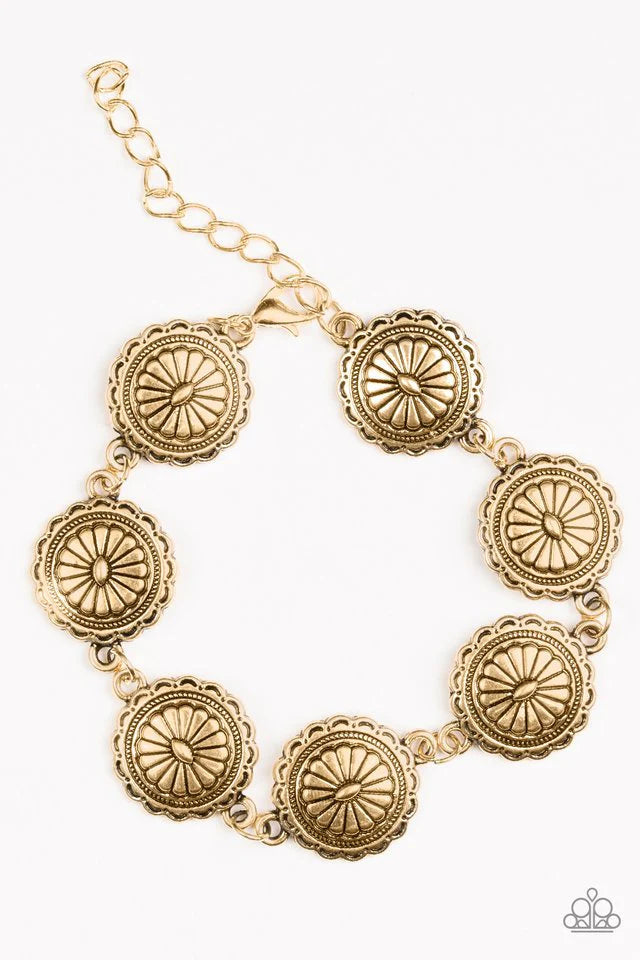 Prairie Posh- Gold Bracelet- Paparazzi Accessories