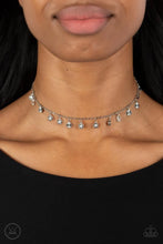 Load image into Gallery viewer, Chiming Charmer- Silver Choker Necklace- Paparazzi Accessories
