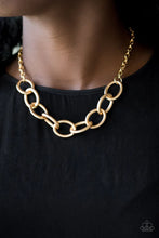 Load image into Gallery viewer, Boldly Bronx- Gold Necklace- Paparazzi Accessories
