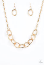 Load image into Gallery viewer, Boldly Bronx- Gold Necklace- Paparazzi Accessories
