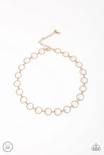 Load image into Gallery viewer, Metro Spunk- Gold Choker Necklace- Paparazzi Accessories
