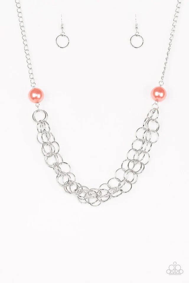 Daring Diva- Orange Necklace- Paparazzi Accessories