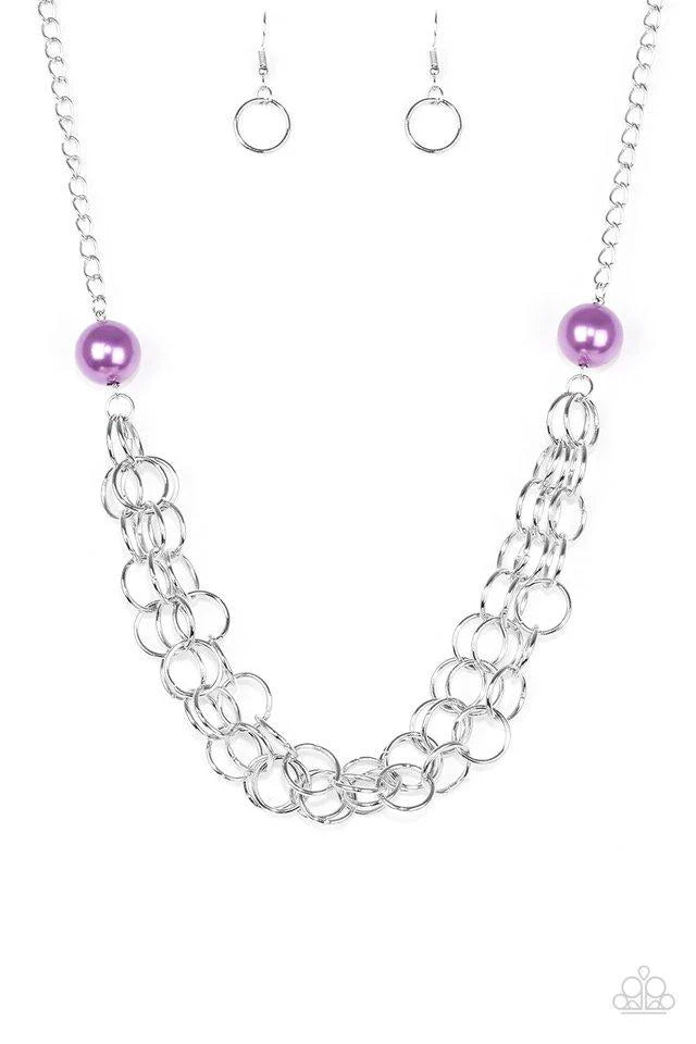 Daring Diva- Purple Necklace- Paparazzi Accessories