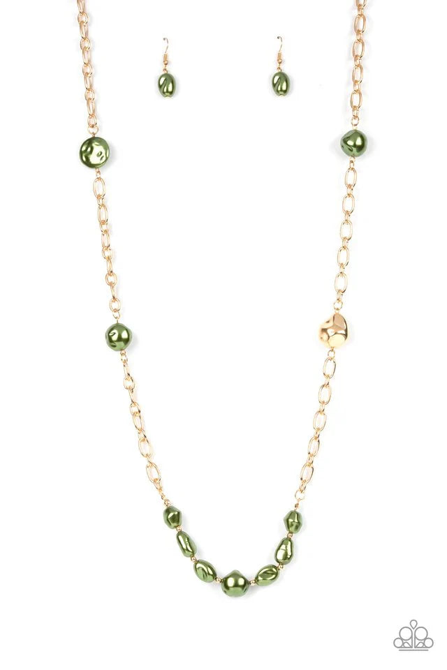 Pardon My FABULOUS - Green Necklace- Paparazzi Accessories