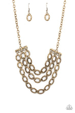 Load image into Gallery viewer, Repeat After Me- Brass Necklace- Paparazzi Accessories
