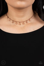 Load image into Gallery viewer, Chiming Charmer- Copper Choker Necklace- Paparazzi Accessories
