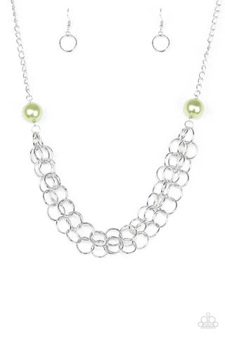 Daring Diva- Green Necklace- Paparazzi Accessories