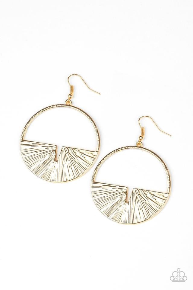 Reimagined Refinement- Gold Earrings- Paparazzi Accessories