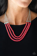 Load image into Gallery viewer, Terra Trails- Red Necklace- Paparazzi Accessories
