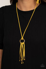 Load image into Gallery viewer, Feel At Homespun- Yellow Necklace- Paparazzi Accessories
