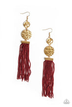 Load image into Gallery viewer, Lotus Gardens- Red Earrings- Paparazzi Accessories
