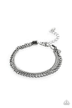 Load image into Gallery viewer, Industrial Icon- Black Gunmetal Bracelet -Paparazzi Accessories
