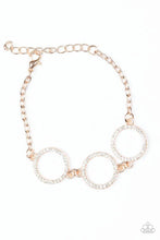 Load image into Gallery viewer, Dress The Part- Rose Gold Bracelet- Paparazzi Accessories
