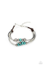 Load image into Gallery viewer, Road Trip Rebel - Blue Bracelet -Paparazzi Accessories

