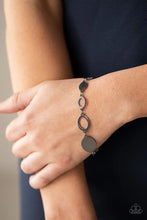 Load image into Gallery viewer, OVAL and Out - Black Gunmetal Bracelet- Paparazzi Accessories
