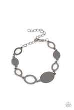 Load image into Gallery viewer, OVAL and Out - Black Gunmetal Bracelet- Paparazzi Accessories

