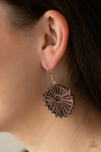 Load image into Gallery viewer, SPOKE Too Soon - Brown Earrings- Paparazzi Accessories

