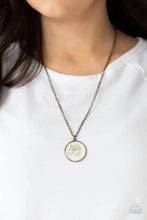 Load image into Gallery viewer, Tea Party Tease- Brass Necklace- Paparazzi Accessories

